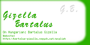 gizella bartalus business card